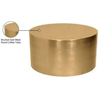 Meridian Furniture Cylinder Coffee Table - Gold - Coffee Tables