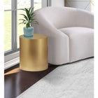 Meridian Furniture Cylinder End Table - Gold - End Table
