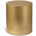 Meridian Furniture Cylinder End Table - Gold - End Table