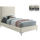 Meridian Furniture Geri Velvet Twin Bed - Bedroom Beds