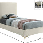 Meridian Furniture Geri Velvet Twin Bed - Bedroom Beds