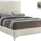 Meridian Furniture Geri Velvet King Bed - Bedroom Beds