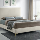 Meridian Furniture Geri Velvet King Bed - Bedroom Beds