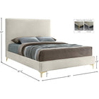 Meridian Furniture Geri Velvet King Bed - Bedroom Beds