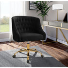 Meridian Furniture Arden Velvet Office Chair - Gold - Office Chairs