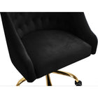 Meridian Furniture Arden Velvet Office Chair - Gold - Office Chairs