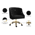 Meridian Furniture Arden Velvet Office Chair - Gold - Office Chairs