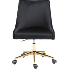 Meridian Furniture Karina Velvet Office Chair - Gold - Office Chairs