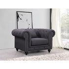 Meridian Furniture Chesterfield Linen Chair - Chairs