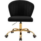 Meridian Furniture Finley Velvet Office Chair - Gold - Chairs