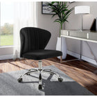 Meridian Furniture Finley Velvet Office Chair - Chrome - Office Chairs