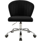 Meridian Furniture Finley Velvet Office Chair - Chrome - Office Chairs