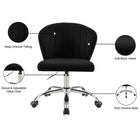 Meridian Furniture Finley Velvet Office Chair - Chrome - Office Chairs