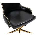 Meridian Furniture Hendrix Faux Leather Office Chair - Gold - Office Chairs