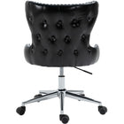 Meridian Furniture Hendrix Faux Leather Office Chair - Chrome - Office Chairs