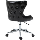 Meridian Furniture Hendrix Faux Leather Office Chair - Chrome - Office Chairs