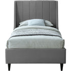 Meridian Furniture Eva Velvet Twin Bed - Bedroom Beds