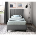 Meridian Furniture Eva Velvet Twin Bed - Bedroom Beds