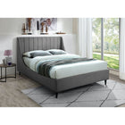 Meridian Furniture Eva Velvet Full Bed - Bedroom Beds
