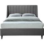 Meridian Furniture Eva Velvet King Bed - Bedroom Beds