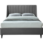 Meridian Furniture Eva Velvet Queen Bed - Bedroom Beds