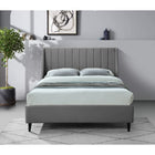 Meridian Furniture Eva Velvet King Bed - Bedroom Beds