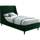 Meridian Furniture Eva Velvet Twin Bed - Green - Bedroom Beds