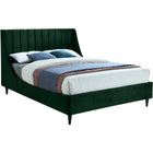 Meridian Furniture Eva Velvet Queen Bed - Green - Bedroom Beds