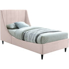 Meridian Furniture Eva Velvet Twin Bed - Pink - Bedroom Beds