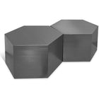 Meridian Furniture Hexagon Modular 2 Piece Coffee Table - Chrome - Coffee Tables