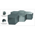 Meridian Furniture Hexagon Modular 5 Piece Coffee Table - Chrome - Coffee Tables