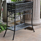 International Caravan Mandalay Iron Rectangular Plant Stand - Outdoor Furniture