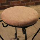 International Caravan Round Iron Vanity Stool with Cushion - Stools