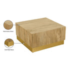 Meridian Furniture Acacia Square Coffee Table - Gold - Coffee Tables