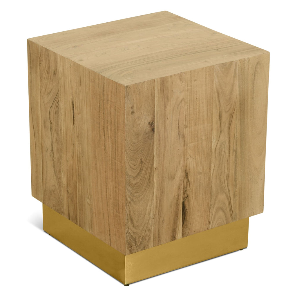 Meridian Furniture Acacia Square End Table - Gold - End Table