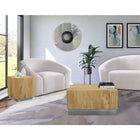 Meridian Furniture Acacia Square Coffee Table - Chrome - Coffee Tables