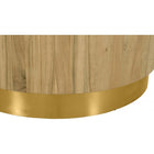 Meridian Furniture Acacia Round Coffee Table - Gold - Coffee Tables