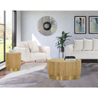 Meridian Furniture Acacia Round Coffee Table - Gold - Coffee Tables
