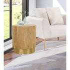 Meridian Furniture Acacia Round End Table - Gold - End Table