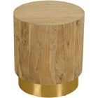 Meridian Furniture Acacia Round End Table - Gold - End Table