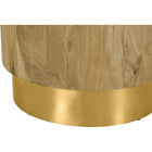 Meridian Furniture Acacia Round End Table - Gold - End Table