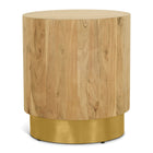 Meridian Furniture Acacia Round End Table - Gold - End Table