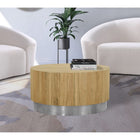 Meridian Furniture Acacia Round Coffee Table - Chrome - Coffee Tables