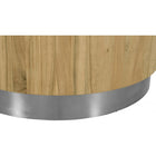 Meridian Furniture Acacia Round Coffee Table - Chrome - Coffee Tables