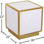 Meridian Furniture Glitz End Table - White - End Table
