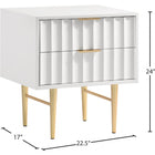 Meridian Furniture Modernist Nightstand - Gold - Nightstand