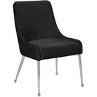 Meridian Furniture Ace Velvet Dining Chair - Chrome - Dining Chairs