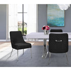 Meridian Furniture Ace Velvet Dining Chair - Chrome - Dining Chairs