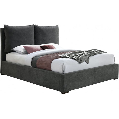Meridian Furniture Misha Polyester Fabric Queen Bed - Black - Bedroom Beds