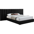 Meridian Furniture Pablo Velvet King Bed - Black - Bedroom Beds